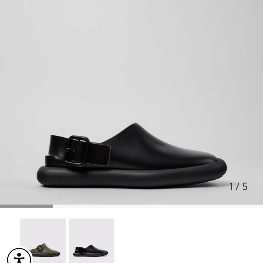 Women’s Black Leather Slip-On Shoes
